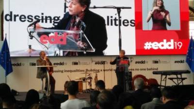 Alicia Bárcena presentó el plan en los European Developments Days (EDD) en Bruselas.