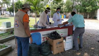 Los materiales fueron recibidos ayer por el personal del Hospital Atlántida.