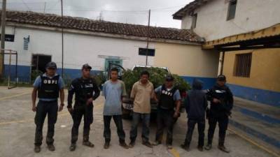 Los detenidos fueron mostrados por las autoridades tras su captura.