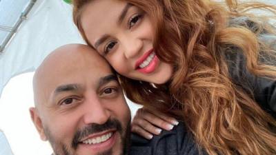 Lupillo Rivera y su expareja Giselle Soto.