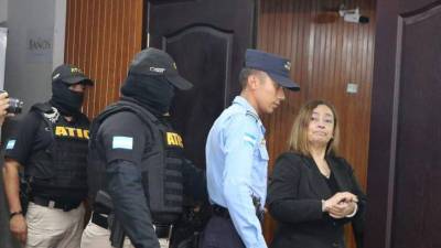 Rocío Tábora en los juzgados capitalinos tras su detención.