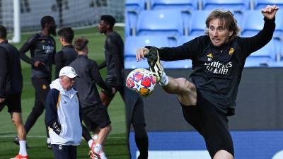 Real Madrid llegó este martes a Inglaterra y de inmediato entrenaron para quedar listos para el duelo.