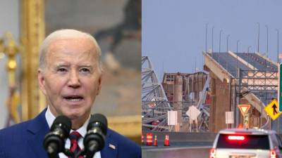Joe Biden, presidente de EE. UU., reaccionó horas después de ser informado sobre el colapso del puente de Baltimore tras el choque de un barco de carga.