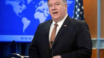 El Secretario de Estado de los EE. UU., Mike Pompeo acusó el 23 de mayo de 2019 que el gigante chino de telecomunicaciones Huawei no es sincero sobre su relación con el gobierno de China. Cuando Huwawei dice que no está trabajando con ese gobierno, 'eso es simplemente falso. Eso es falso', dijo Pompeo a la CNBC. (AFP)