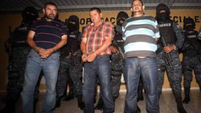 Miembros del cartel de los Valle Valle cuando fueron capturados por autoridades de Honduras. Foto de archivo.