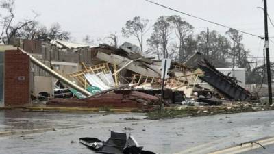 El huracán tocó tierra en Mexico Beach, devastando gran parte de esta comunidad en el norte de Florida. /Twitter: @StormVisuals.