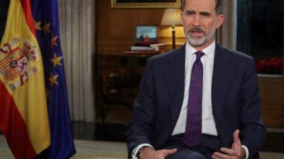 El rey Felipe VI enviando el mensaje de Navidad este 24 de diciembre.