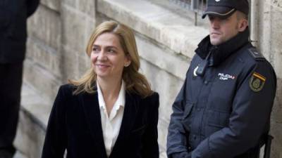 La infanta Cristina a su salida del tribunal de Palma de Mallorca el 8 de febrero de 2014.