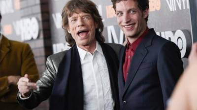 Mick Jagger y su hijo.