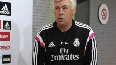 Carlo Ancelotti, durante la rueda de prensa que ofreció este viernes en Valdebebas.