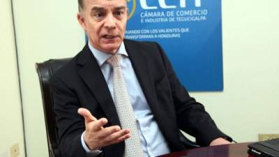 Guy de Pierrefeu, presidente de la Cámara de Comercio e Industrias de Tegucigalpa.