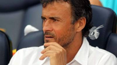 Luis Enrique, en el banquillo del Barcelona.