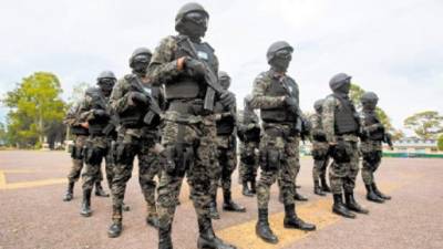 Elementos de las Fuerzas Armadas de Honduras. Foto de archivo.