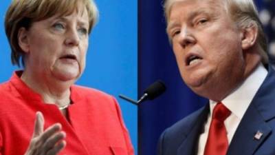 Angela Merkel canciller alemana y Donald Trump Presidente de Estados Unidos.