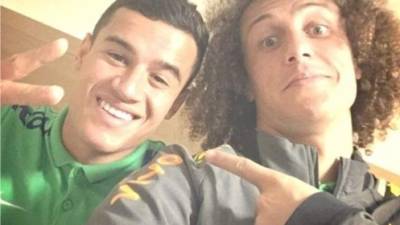 David Luiz y Coutinho son grandes amigos en el combinado brasileño. Foto Instagram.