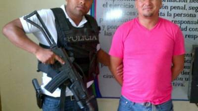 Osmán Iván Carías Rodríguez fue detenido ayer en el centro de El Progreso.