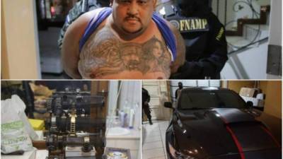 El detenido fue capturado en la residencial Loma Verde de la capital con lempiras, dólares y carros último modelo.