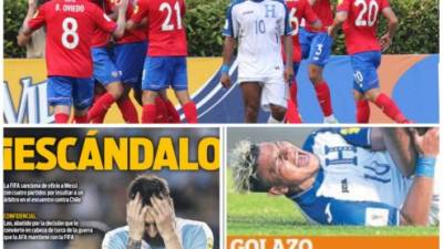 Te presentamos las portadas de la prensa internacional sobre lo que fue la jornada de ayer en las eliminatorias tanto en Concacaf, Conmebol y los amistosos realizados en Europa.