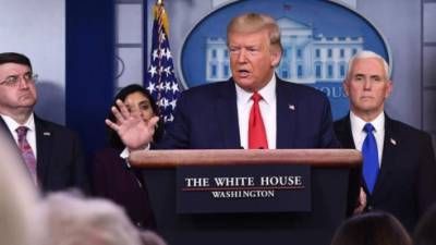 Trump anunció nuevas medidas en EEUU para detener la propagación del coronavirus en el país./AFP.