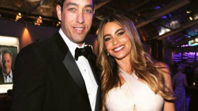 Sofía Vergara con su exnovio, Nick Loeb.