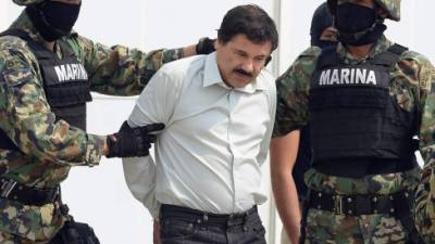 Fotografía del 'Chapo' Guzmán tomada durante su recaptura en febrero de 2014.