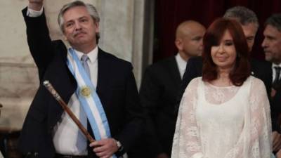 Fernández asumió la presidencia de Argentina junto a su vicepresidenta, Cristina Kirchner./EFE.