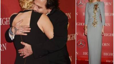 Kate Winslet y Johnny Depp en el Festival de Palm Springs 2016.