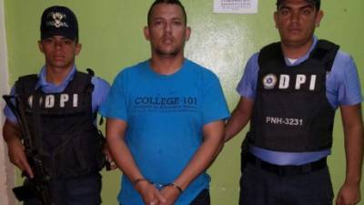 El detenido, conocido como 'Carlos cabeza' fue detenido en Danlí.