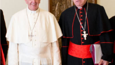 El papa Francisco con el cardenal de Honduras, Óscar Andrés Rodríguez.