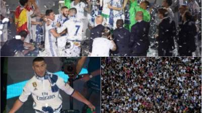 endida ante el que consideran el 'mejor equipo el mundo', una marea blanca de fanáticos del Real Madrid celebró este domingo en la capital española el dueodécimo título de campeón de Europa obtenido por el equipo de Cristiano Ronaldo y el resto de astros.