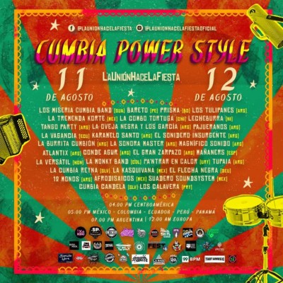 La Versátil tocará en el festival virtual Cumbia Power Style
