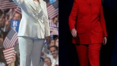 La candidata demócrata no sólo ganó en las encuestas tras el primer debate, sino que brilló con su traje rojo diseñado por Ralph Lauren. El diseñador es suegro de Neil Bush, hermano del expresidente de Estados Unidos, George W. Bush.