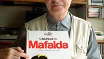 Joaquín Salvador Lavado 'Quino', creador de Mafalda. Imagen toma de lasnoticiasmexico.com