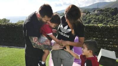 Messi se ha convertido en papá por tercera ocasión. Sus 3 hijos son varones.