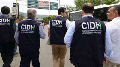 Inspectores de la CIDH en Santo Domingo, capital dominicana.