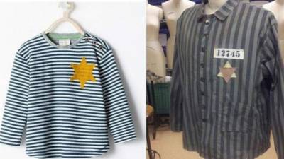 La camiseta de Zara y la camiseta original de los presos judíos.