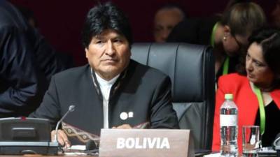 Evo Morales presidente de Bolivia durante la VIII Cumbre de las Américas que se lleva a cabo en Lima, Perú. Foto EFE