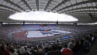 El estadio Olímpico de la 'Ciudad Eterna' es compartido por el Lazio y por la Roma. Foto.EFE