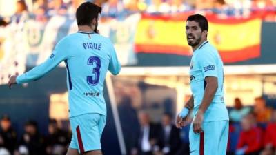 Tanto Piqué como Suárez fueron amonestados por Undiano Mallenco durante el partido que los culés ganaron 3-0 al Leganés.