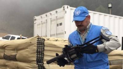La Misión de la ONU en Colombia anunció ayer que ya había almacenado las 7.132 armas individuales de las FARC.
