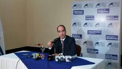 El presidente de la CCIC, Emín Jorge Abufele, dio una conferencia para informar sobre los logros junto al mandatario en Estados Unidos.