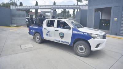 Los detenidos fueron presentados en la sede policial de El Progreso, Yoro.