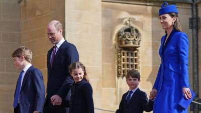 La princesa de Gales asistió con su familia al servicio religioso de Pascua el año pasado en Windsor.