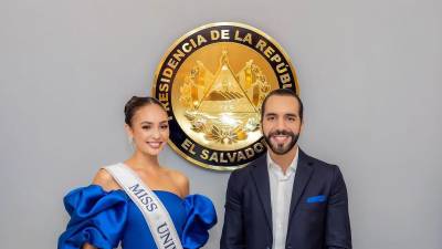 Miss Universo 2022, R’Bonney Nola y el presidente de El Salvador, Nayib Bukele en su reciente reunión.