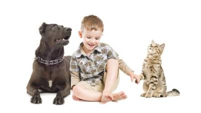 Los perros y gatos son algunas de las mascotas preferidas de los niños. iStock.