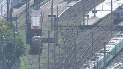 El tren secuestrado por narcotraficantes en Río de Janeiro./Twitter.