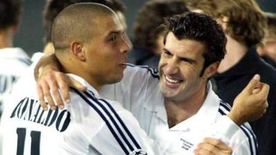 Ronaldo y Luis Figo jugaron juntos en el Real Madrid.