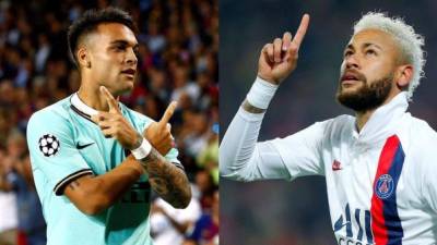 El argentino Lautaro Martínez y el brasileño Neymar podrían reforzar la zona ofensiva del FC Barcelona.