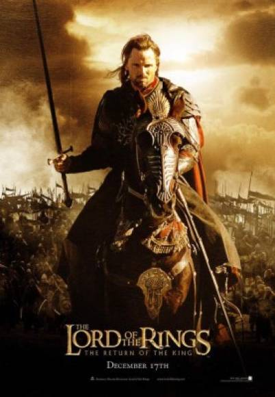12. El Señor de los Anillos: El Retorno del Rey es la tercera película de la trilogía cinematográfica de El señor de los anillos, dirigida por Peter Jackson y basada en la tercera parte de la obra de J. R. R. Tolkien, El señor de los Anillos.