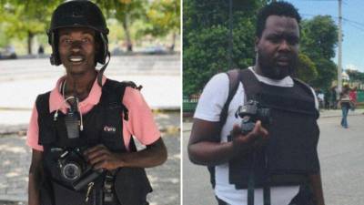 Wilguens Louissaint y Amady John Wesley, periodistas asesinados en Haití. Fotos: Cortesía